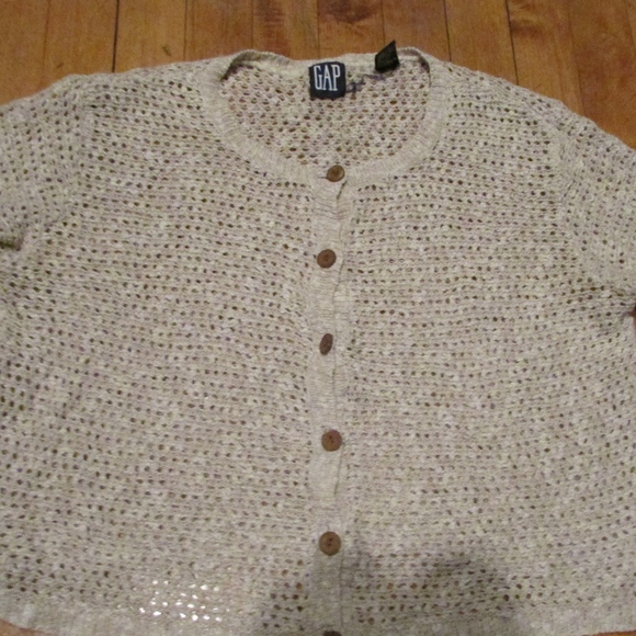 Mesh Tan Gap Cardigan - Picture 2 of 7